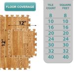 Wood Grain Foam Interlocking Floor Mats - 16 Tiles
