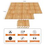 Wood Grain Foam Interlocking Floor Mats - 16 Tiles