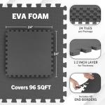 24-Pack EVA Foam Mat Tiles for Gym & Playroom