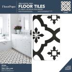 Comet Peel & Stick Black Floor Tiles by FloorPops