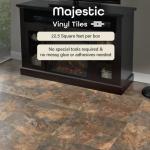 Rustic Copper Slate Peel & Stick Vinyl Tiles