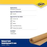 QEP Cork Underlayment 1/4-Inch, 4ft x 25ft