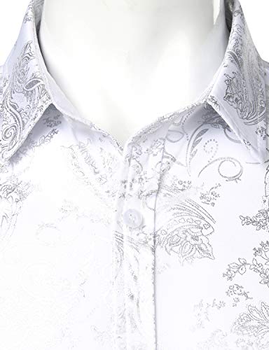 Gold Paisley Satin Slim Fit Shirt