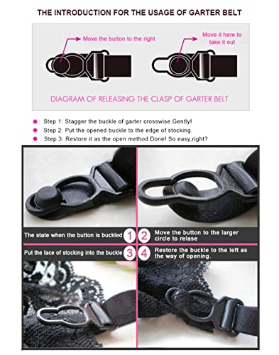 Black Mesh Garter Belt Set with G-String