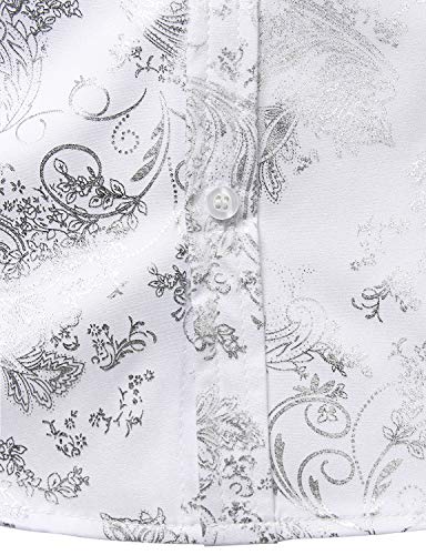 Gold Paisley Satin Slim Fit Shirt