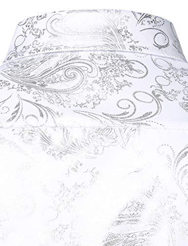 Gold Paisley Satin Slim Fit Shirt