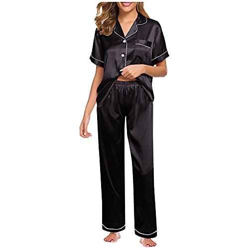 Women's Satin Pajama Set with Robe and Top