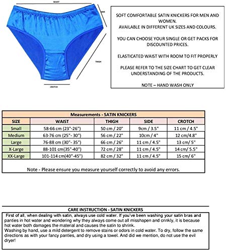 Divas World Sissy Soft Silky Satin Briefs Full Bum Panties Mens Hipster Lingerie Knickers Pack of 5 Assorted (XX-Large)