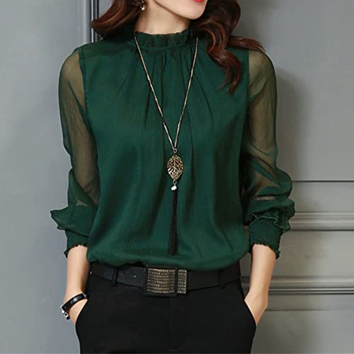 Sequin Splicing Spring Satin Tops for Women