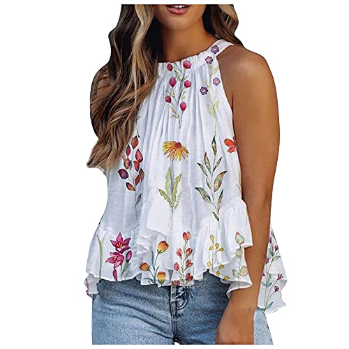 Floral Halter Neck Satin Camisole Top