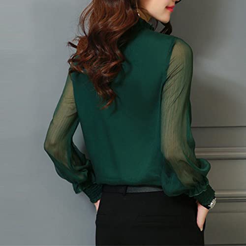Sequin Splicing Spring Satin Tops for Women
