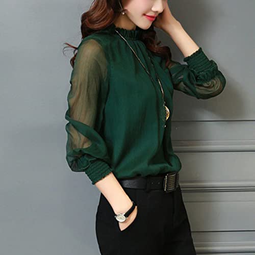 Sequin Splicing Spring Satin Tops for Women