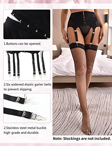 Seductive Lace Suspender Belt and G-String Set