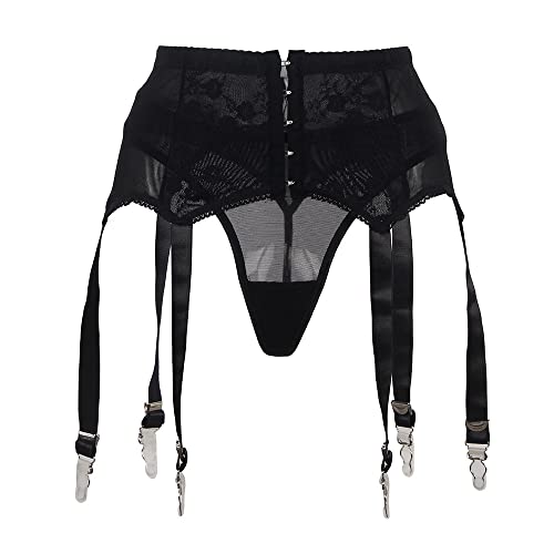 Seductive Lace Suspender Belt and G-String Set