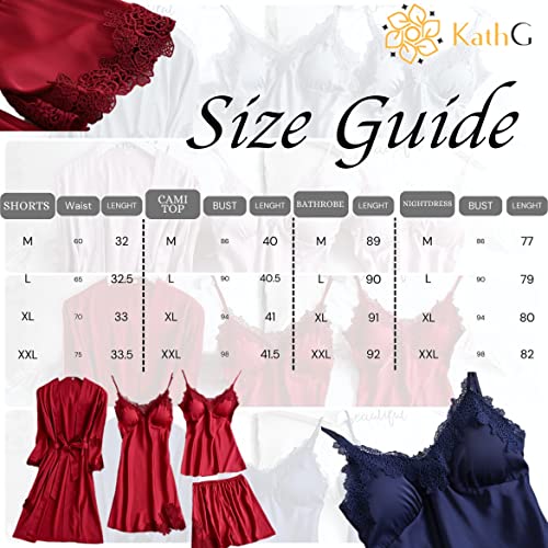 Red Satin Bridal Pajama Set