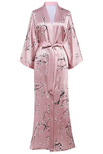 Floral Satin Kimono for Women's Nightwear and Parties