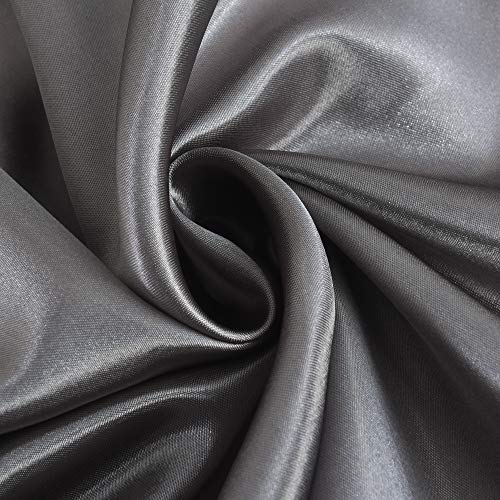 Silver Satin Bedding Set - 6 Pieces