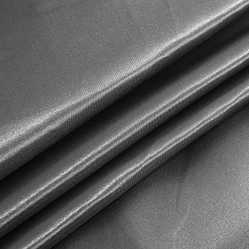 Silver Satin Bedding Set - 6 Pieces