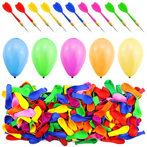 500 Assorted Color Dart Balloons for Parties
