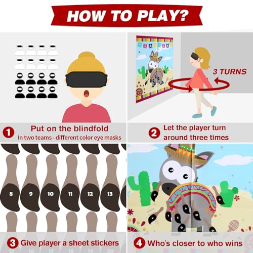Mexican Fiesta Party Games - Pin the Tail Fun