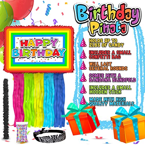 Colorful Birthday Piñata Set for All Ages