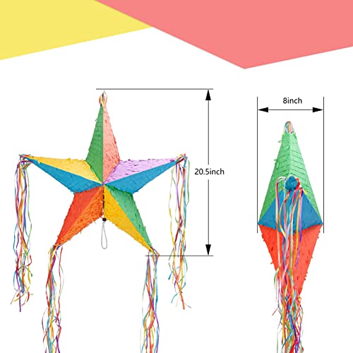 Rainbow Star Piñata for Celebrations and Parties