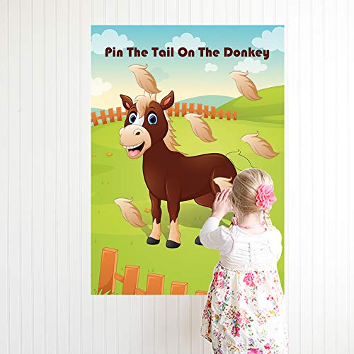 Pin the Tail on the Donkey Party Game Set