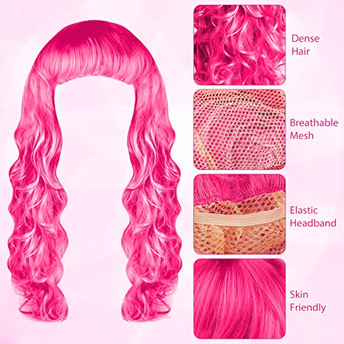 24 Colorful Long Curly Wigs for Parties