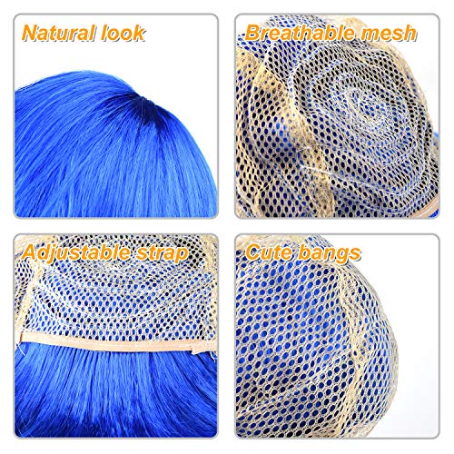 16-Piece Neon Party Wig and Sunglasses Set