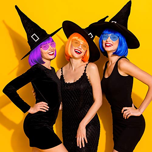 16-Piece Neon Party Wig and Sunglasses Set
