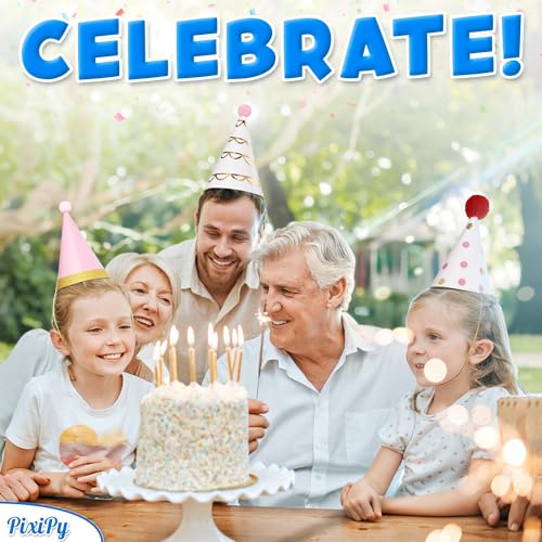 Colorful Cone-Shaped Birthday Party Hats - 10 Pack