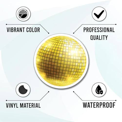 50 Retro Disco Ball Stickers for Fun Decor