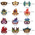 Mardi Gras Paper Masks for Carnival Parties