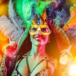 Mardi Gras Paper Masks for Carnival Parties