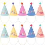 Rainbow Party Hats for Kids - 15 Pack