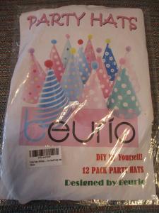 12 Pack Birthday Party Cone Hats