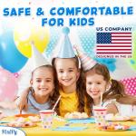 Colorful Cone-Shaped Birthday Party Hats - 10 Pack