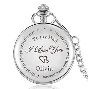 Personalized Engraved Pocket Watch for Dad