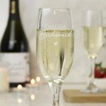 Personalized Engraved Bridesmaid Champagne Flute Set