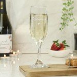 Personalized Engraved Bridesmaid Champagne Flute Set