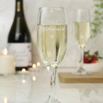 Personalized Engraved Bridesmaid Champagne Flute Set