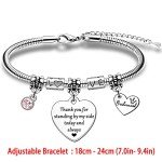 Charm Heart Bridesmaid Bracelet - Thank You Gift