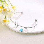 Personalized Initial Birthstone Bracelet for Women