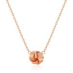 Rose Gold Plated Thank You Necklace for Weddings