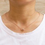 Rose Gold Plated Thank You Necklace for Weddings