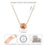 Rose Gold Plated Thank You Necklace for Weddings