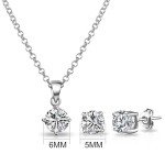 Silver Plated Zircondia® Crystal Friendship Set