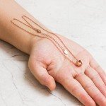 Rose Gold Plated Thank You Necklace for Weddings