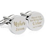 Custom Engraved Cufflinks for Weddings and Gifts