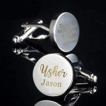 Custom Engraved Cufflinks for Weddings and Gifts